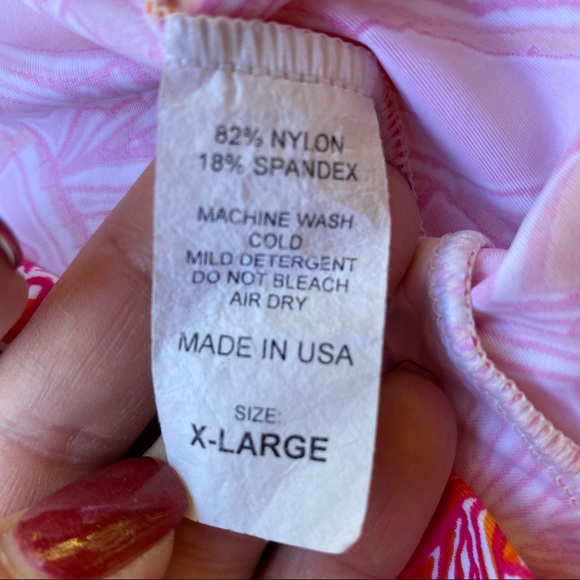 Southwind Apparel Pink Tropical Pattern Leggings - Picture 3 of 3